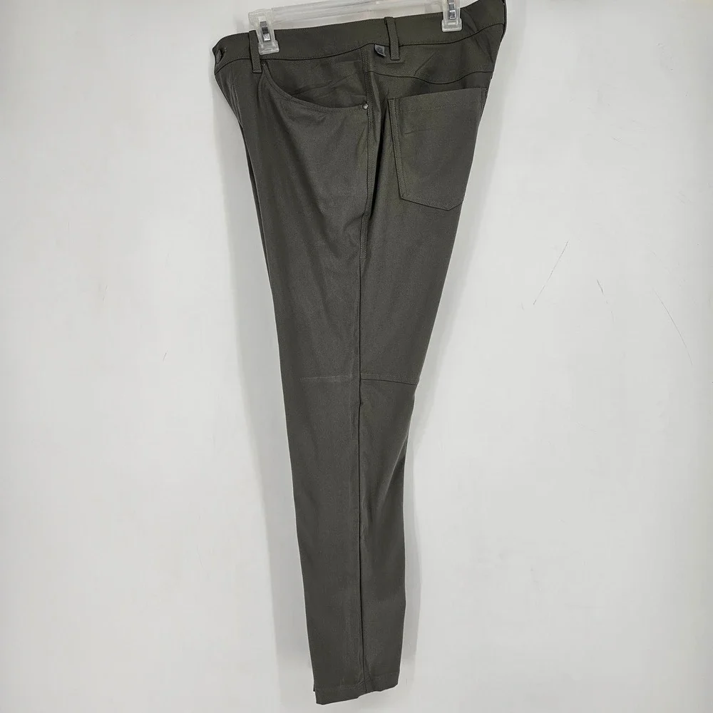 Lululemon ABC Pants Mens 32 Stretch Chino Gray Warpstreme 5 Pocket‎ Performance